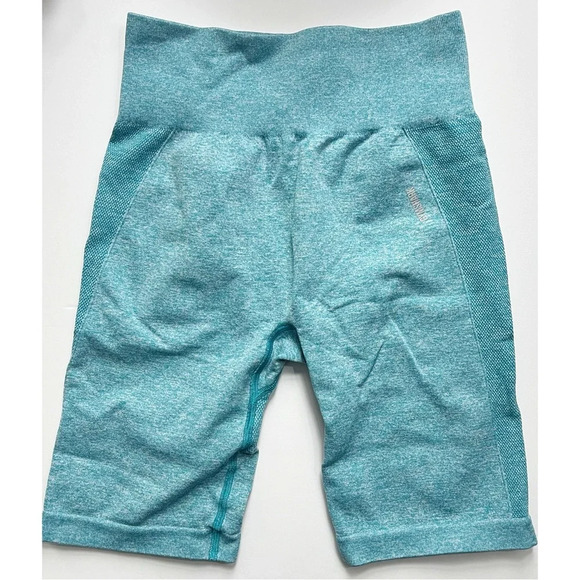 Gymshark • Teal Stretchy Biker Shorts - Picture 1 of 3